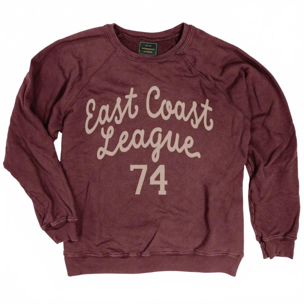 NEW THE ORIGINAL RETRO BRAND women's east coast league vintage wash sweatshirt i